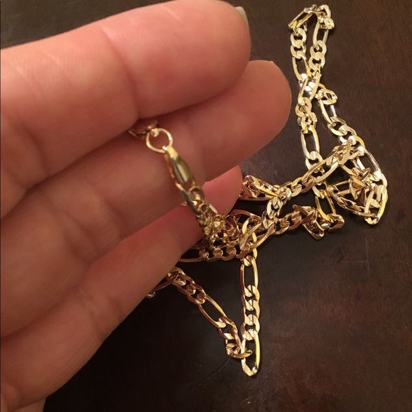 Accessories 14k Gold Plated Figaro Necklace Wont Tarnish Poshmark